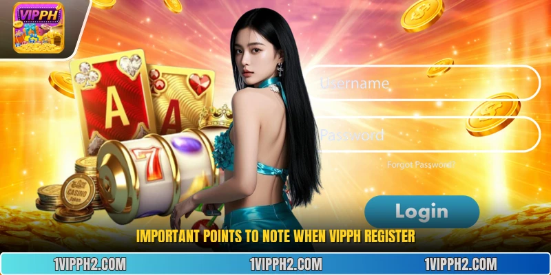 Important points to note when Vipph register